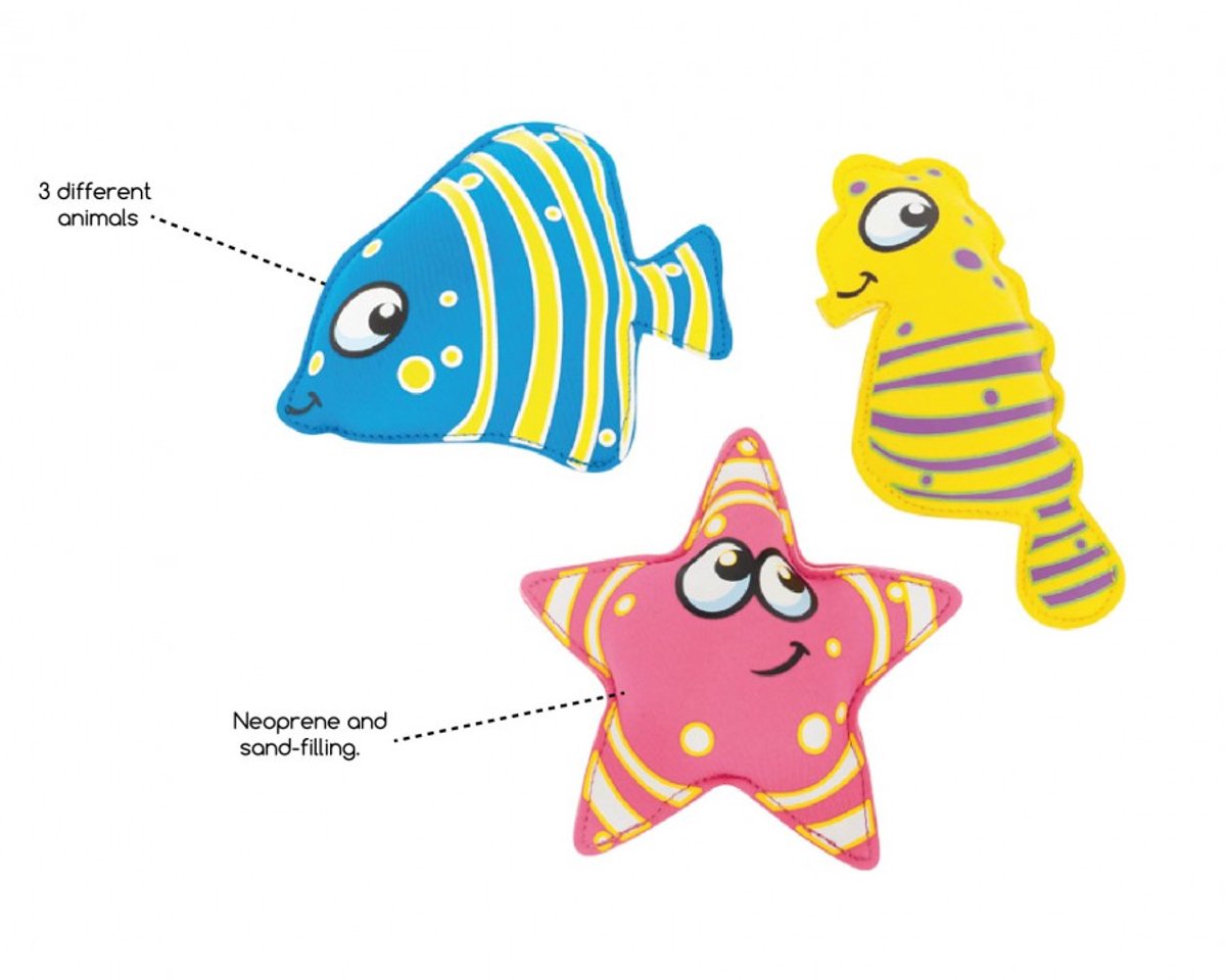 BS Toys Opduikdieren Zwembad - Opduik Speelgoed vanaf 5 Jaar - Water Spel - Bad Speelgoed - Neopreen Diertjes - 3 Stuks — afbeelding 9