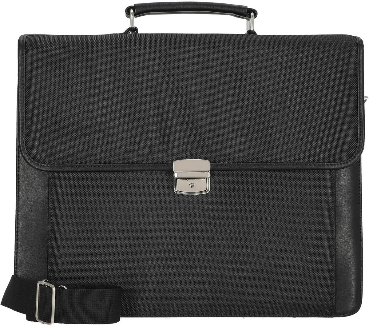 Zakelijke Laptoptas/Aktetas voor Heren en Dames - 41 cm, 18L, Zwart