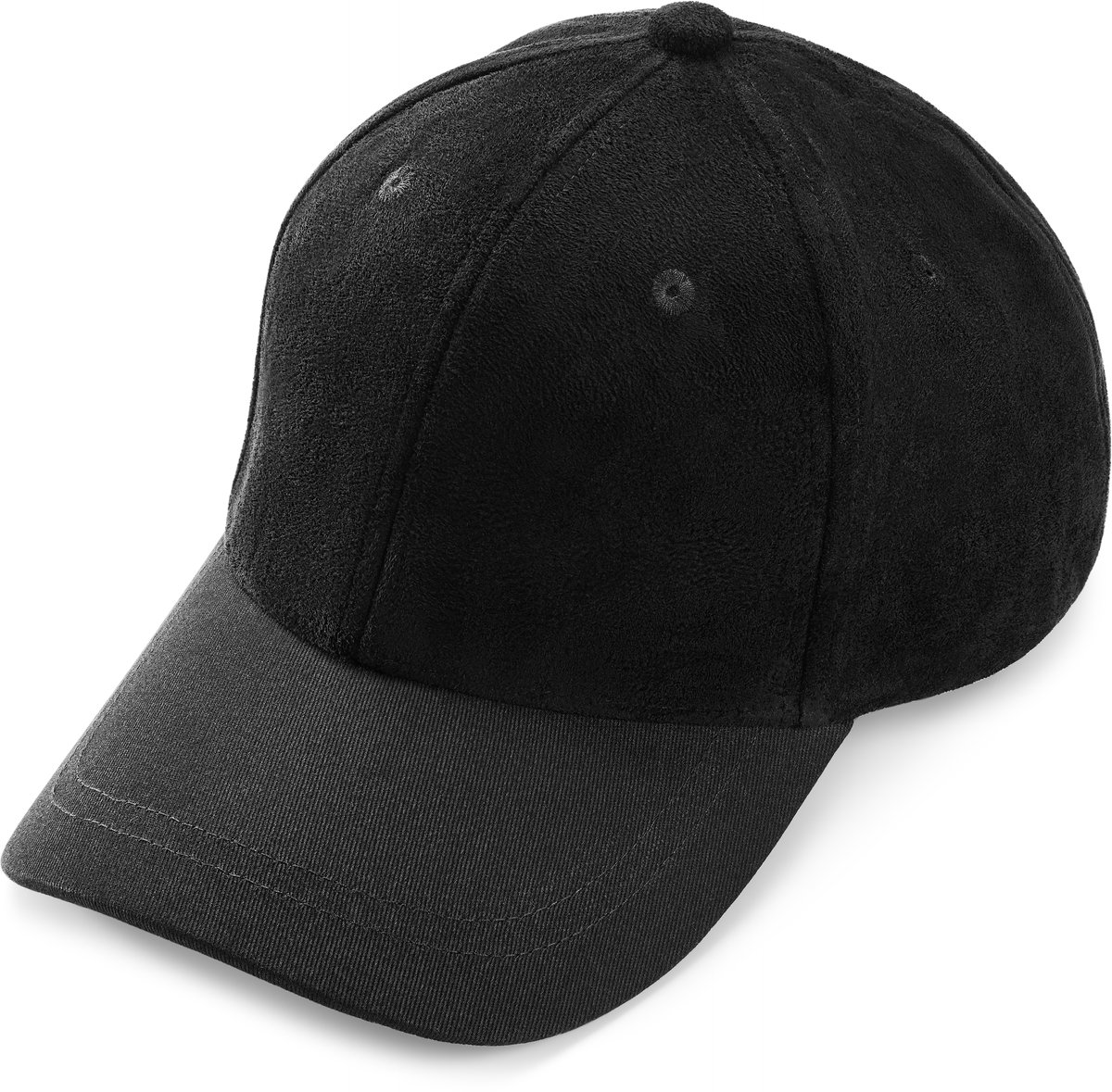 Lacuna | Zwarte Katoenen Baseball Cap met Imitatiesuède Rand
