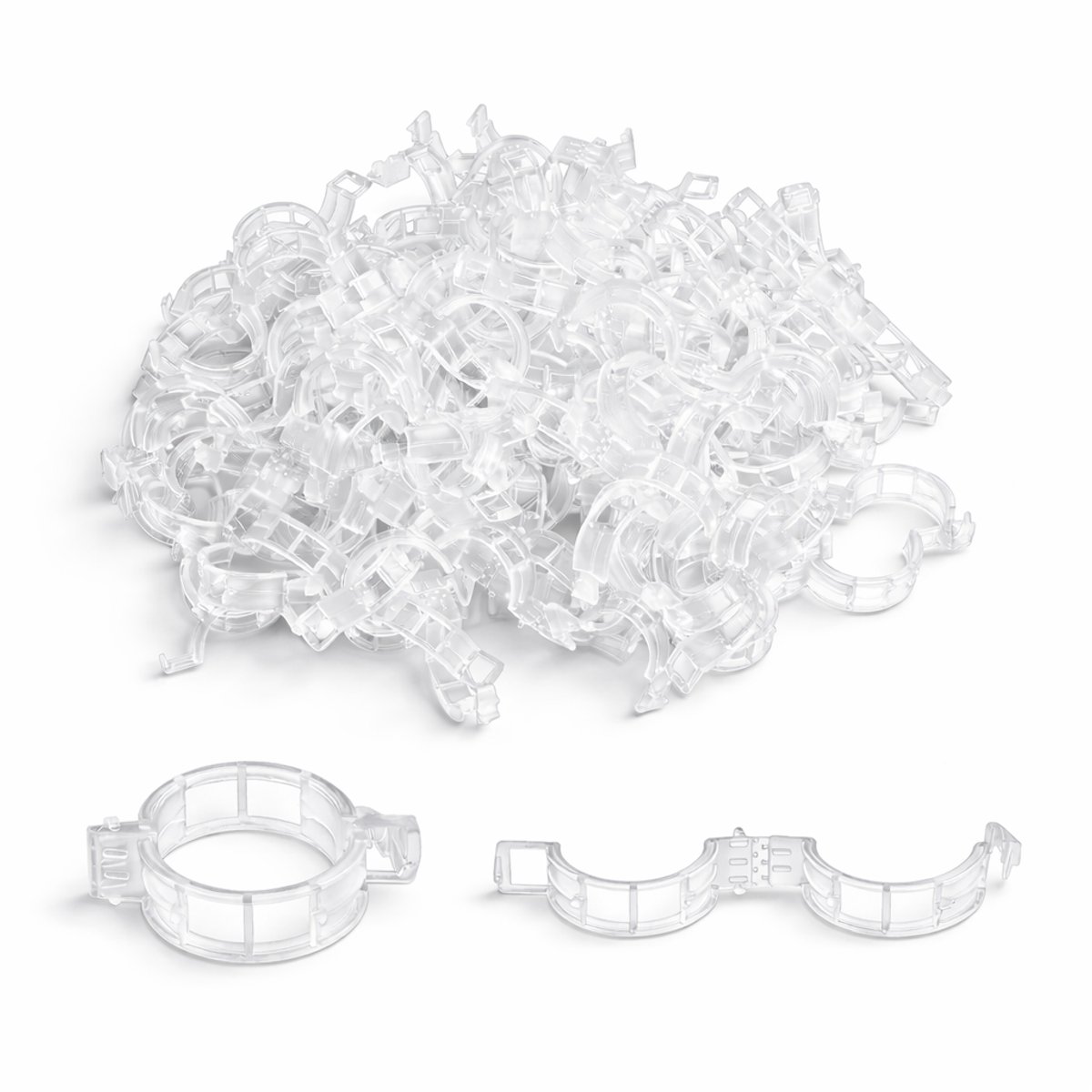 S&D | Plantclips Set 100 stuks – 2,5 cm Ø – Herbruikbare Plantensteunen voor Tuin, Moestuin & Kamerplanten