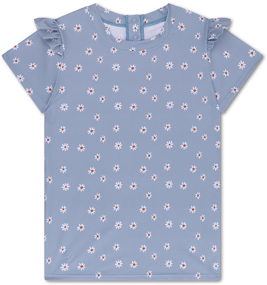 Swim Essentials Zwemshirt Met Korte Mouwen - Blauw - Daisy Flower - 62/68