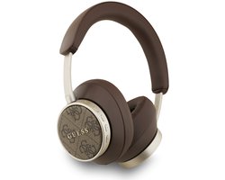 Guess Bluetooth Koptelefoon- ENC - PU Leather - 4G Classic Logo - Bruin