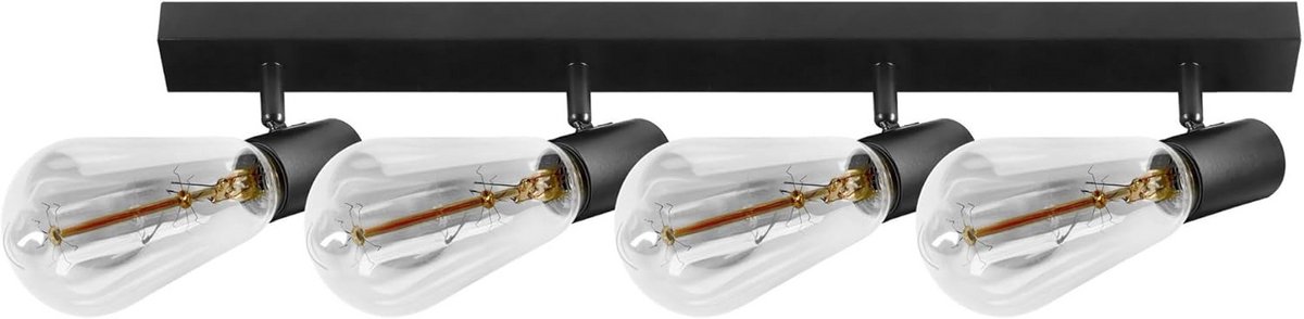 Moderne Zwarte Plafond- en Wandlamp E27 voor Woonkamer en Slaapkamer