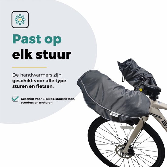 Voltano Set Handmoffen / Handwarmers Fiets, Scooter, Motor - Zwart - Fiets Handschoenen - Fietswanten / Handverwarmers — afbeelding 3