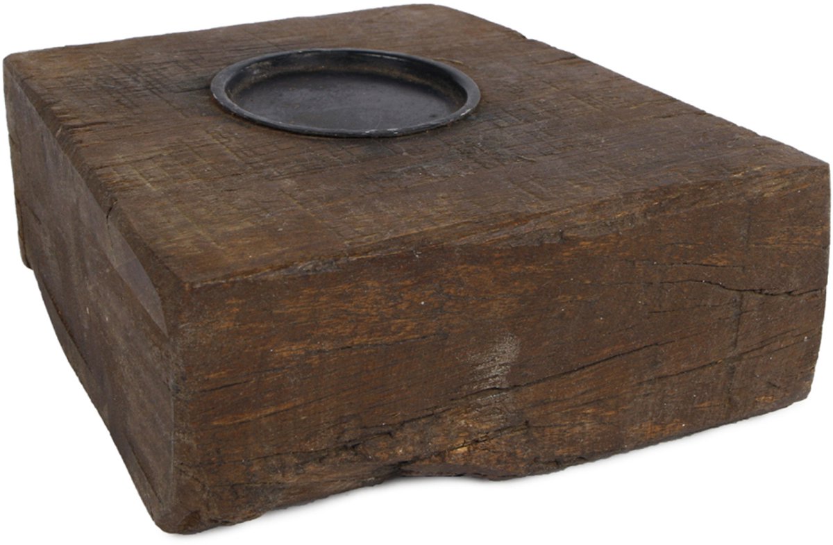 Kandelaar Wim Gemengde Kleuren Gerecycled Hout