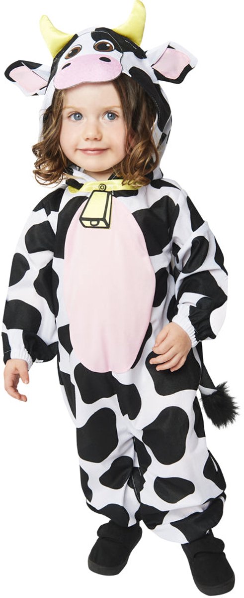 Koe Kostuum Peuter en Baby Jumpsuit zwart wit