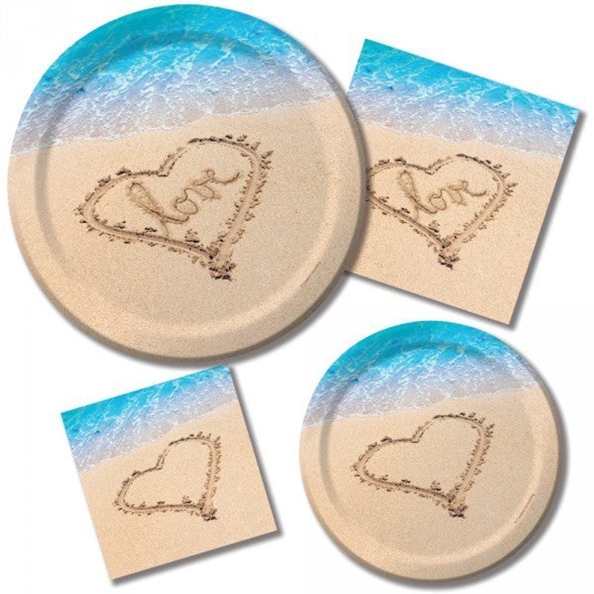 16 Beach Love servetten