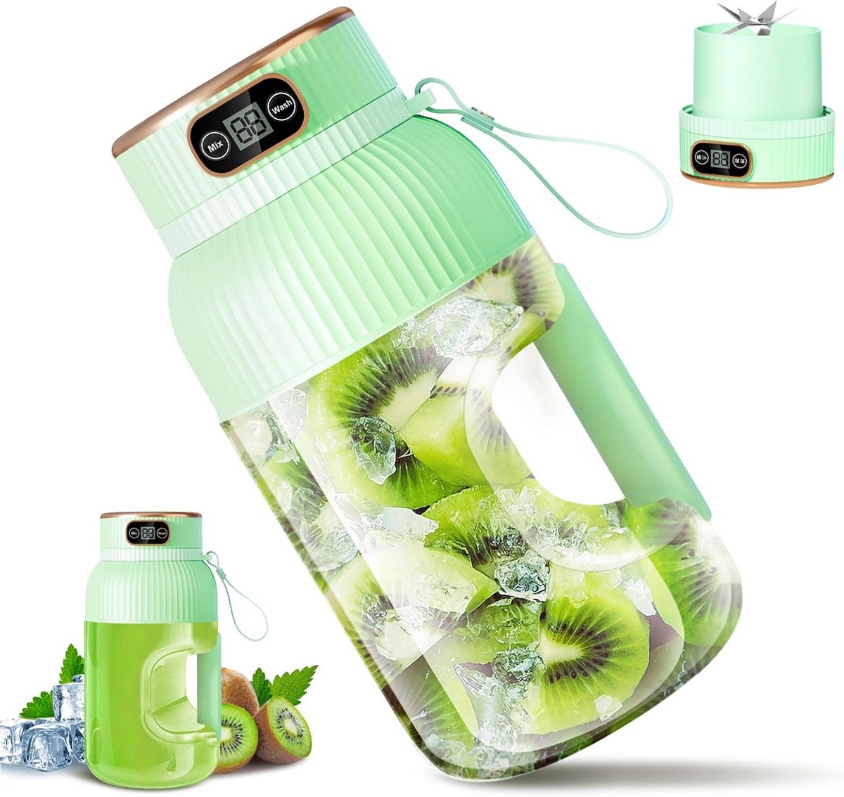 Draagbare Blender met Grote Capaciteit en USB Oplaadbaar