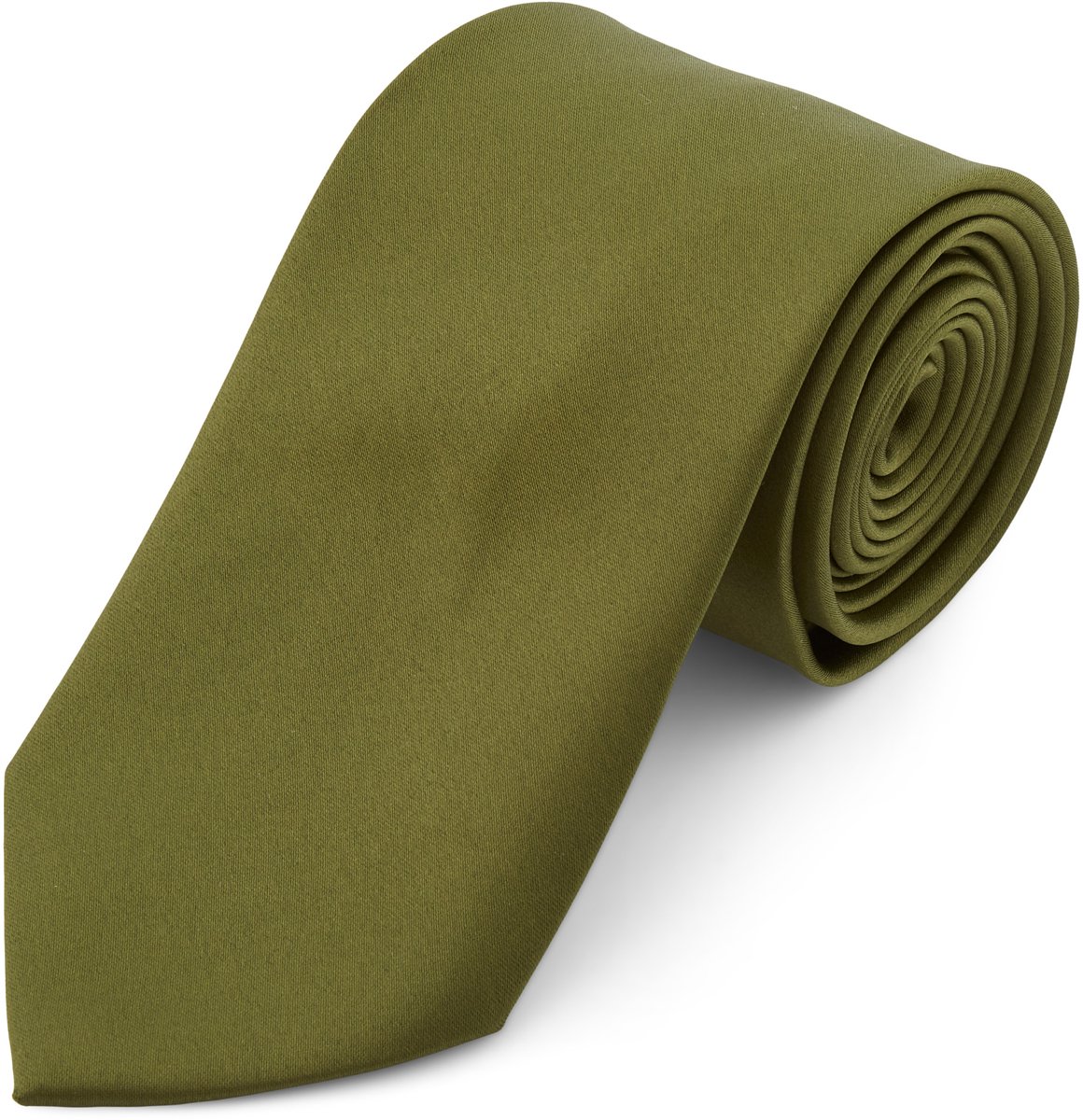 Bladgroene Basic Stropdas van 8 cm