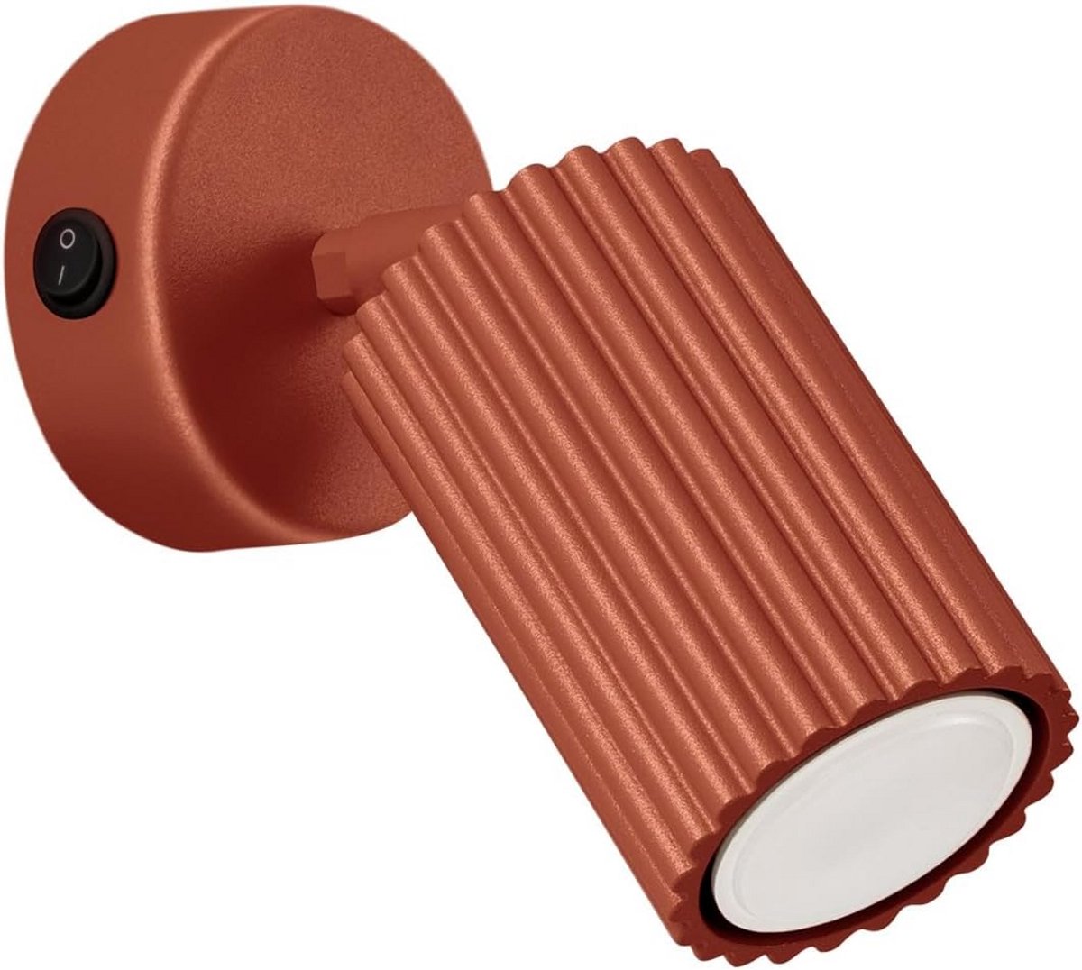 Moderne Plafond- en Wandlamp van Aluminium met Eén Kap en Schakelaar