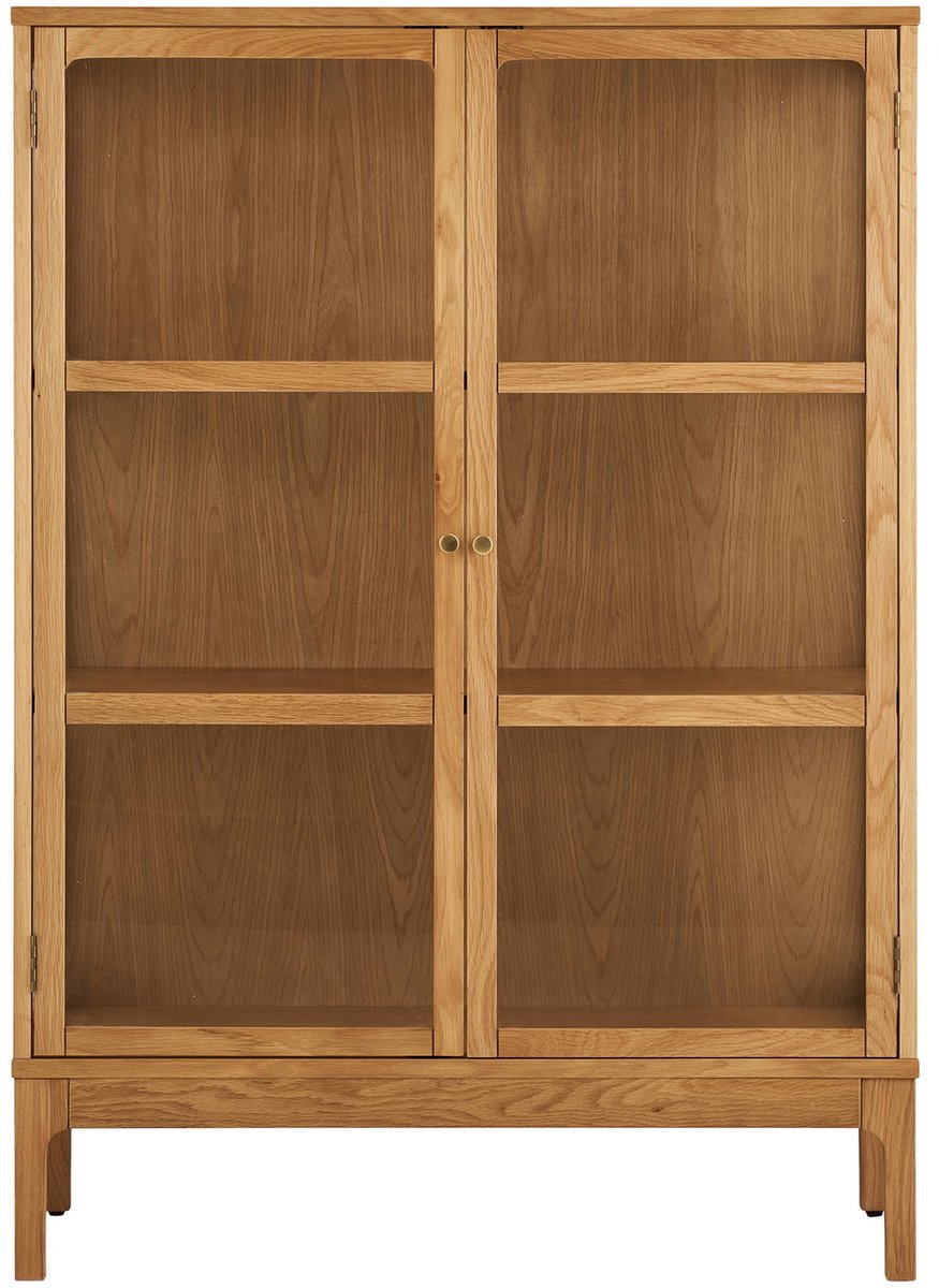 House Nordic Vitrinekast Zamora - Naturel Hout - 90x40x126cm