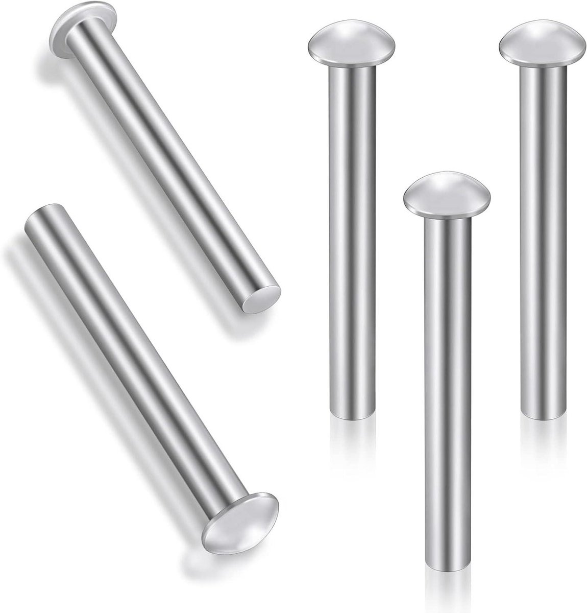 50 x 6 mm Klinknagels voor Tuin- en Gereedschapshandvatten - Set van 5 - Aluminium - Bevestigingsmiddelen voor Reparatie