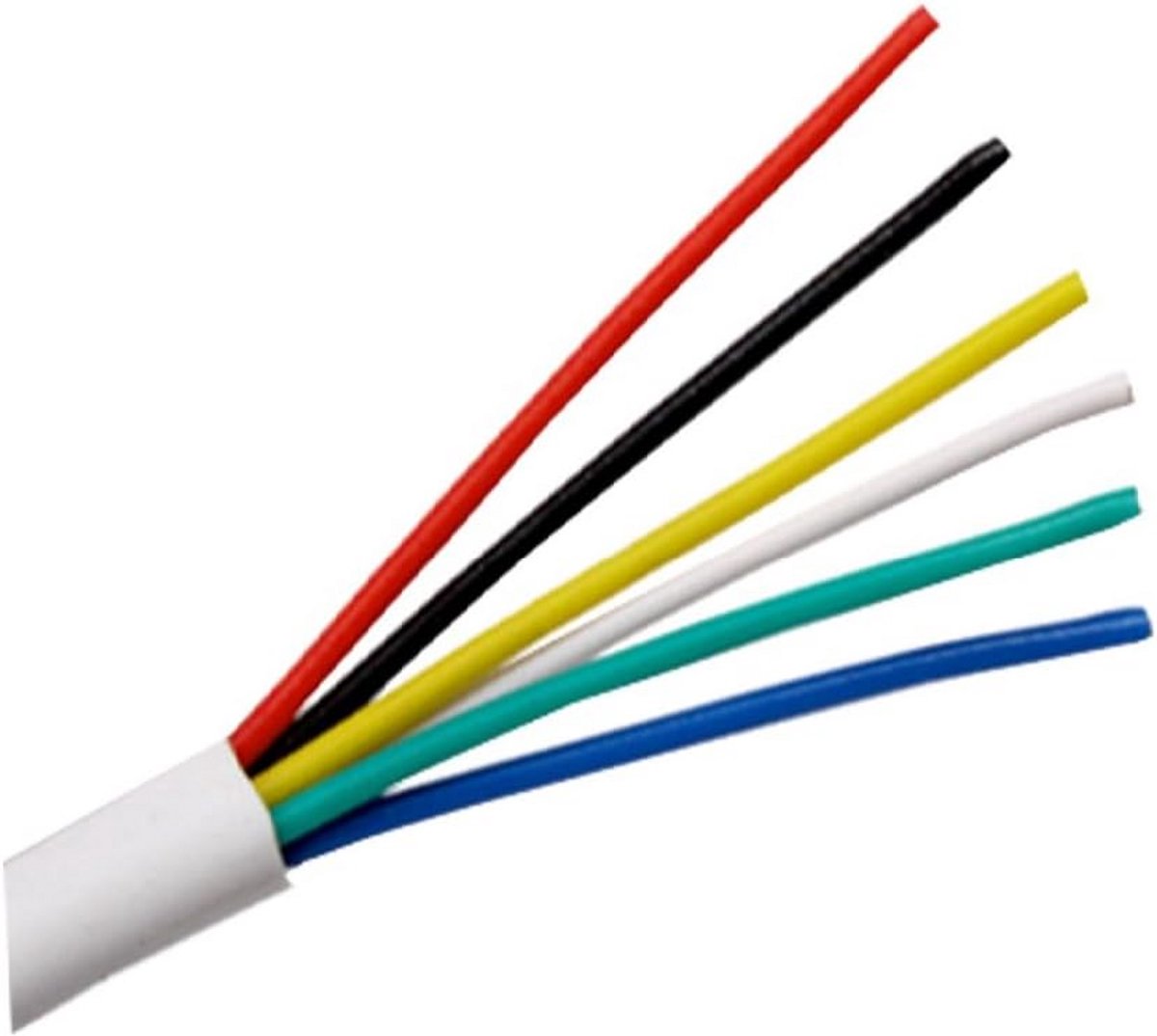 Flexibele 6-aderige PVC Geïsoleerde Alarmkabel op Rol