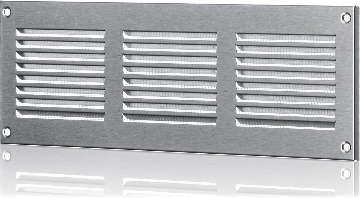 Ventilatierooster RVS 300x100mm met Hor voor Veilige Toevoer en Afvoer