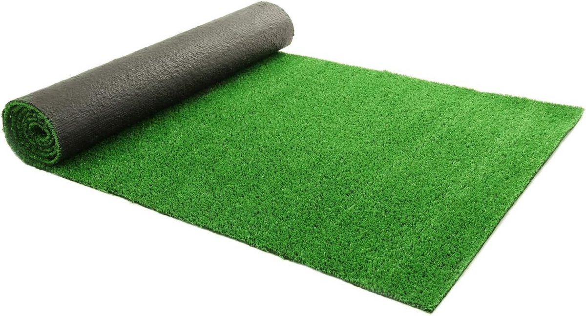 Kunstgras Rol 1 x 10 Meter voor Tuin Balkon en Terras 7mm Dikte