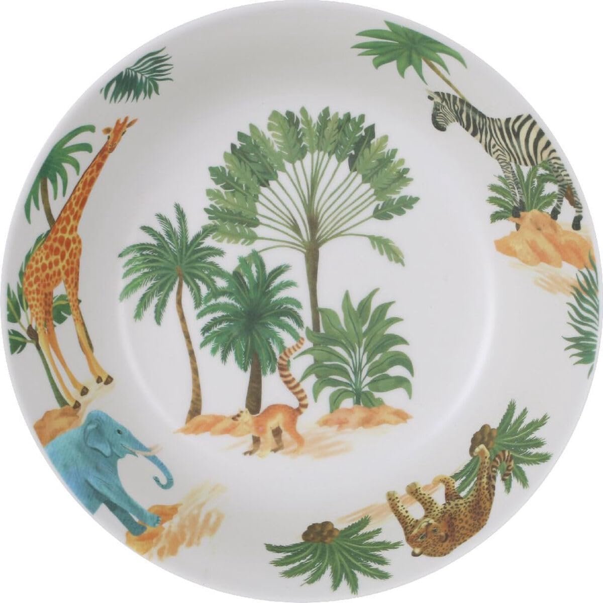 Melamine Borden Set - Sierlijk Dierenpatroon - 20x20x5 cm - Geschikt voor Buiten en Binnen