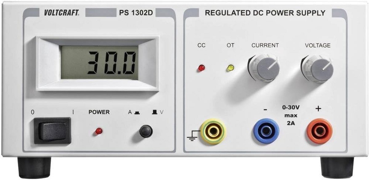 Regelbare Laboratoriumvoeding 0-30V/2A 60W met Enkele Uitgang