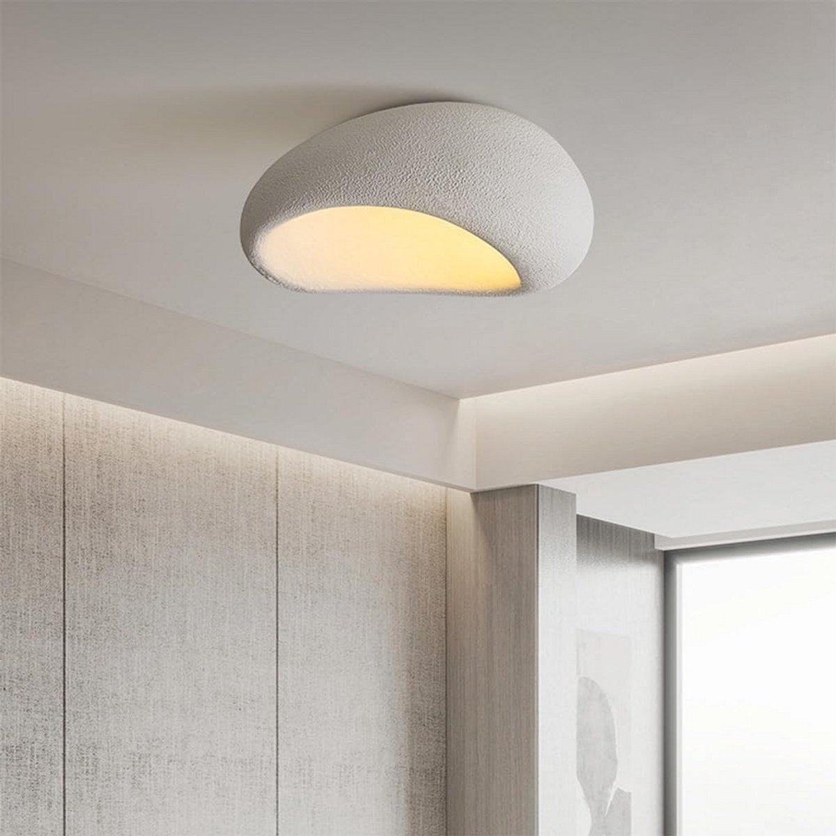 Moderne Eenvoudige Plafondlamp E27 Wabi-sabi Stijl Geschikt Voor Woonkamer Slaapkamer Keuken