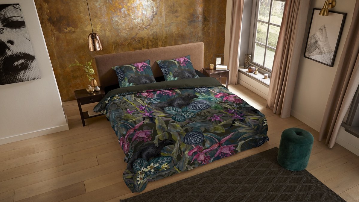 Pure dekbedovertrek bladeren / jungle - Lits jumeaux 240x200/220 cm - Multi - Microvezel