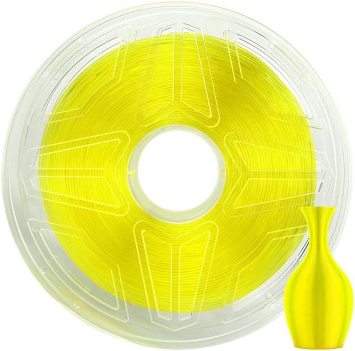 Flexibel TPU Filament 1.75mm Transparant Geel 1kg voor 3D Printer - Hoge Flexibiliteit