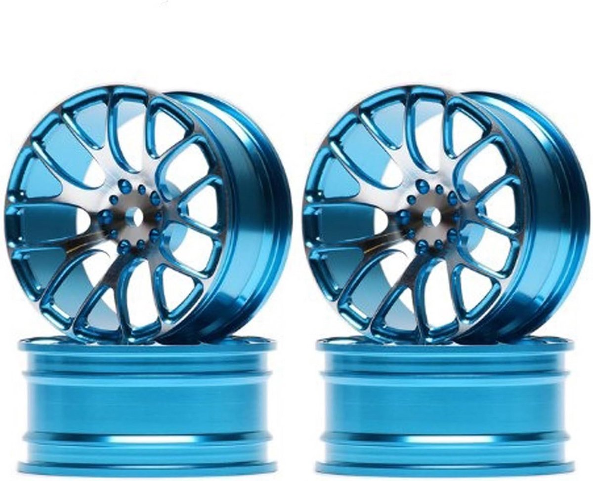 4 Stuks 52mm Aluminium RC Velgen Y-Vorm voor 1:10 Drift en On Road Racewagens