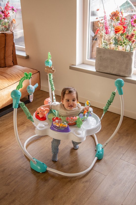 Eco Toys Baby Jumper - Baby Bouncer - Activiteiten Jumper Baby - Activity Center - Speelgoed Stoel - Woods Blauw van Eco Toys — afbeelding 2