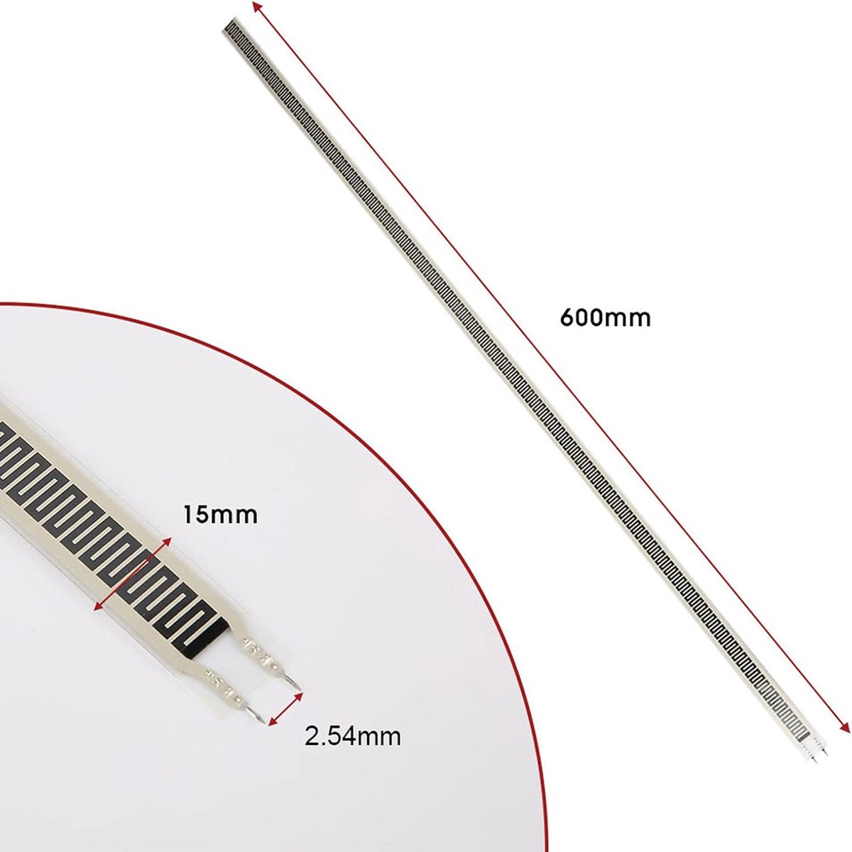 Flexibele Dunne Film Druksensor 10 kg Weerstandskrachtsensor voor Smart Home