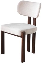 OFFRE SPÉCIALE 4 PIÈCES : Chaise de salle à manger Japandi Naomi beige pieds noyer style japonais chaise de salle à manger fauteuil