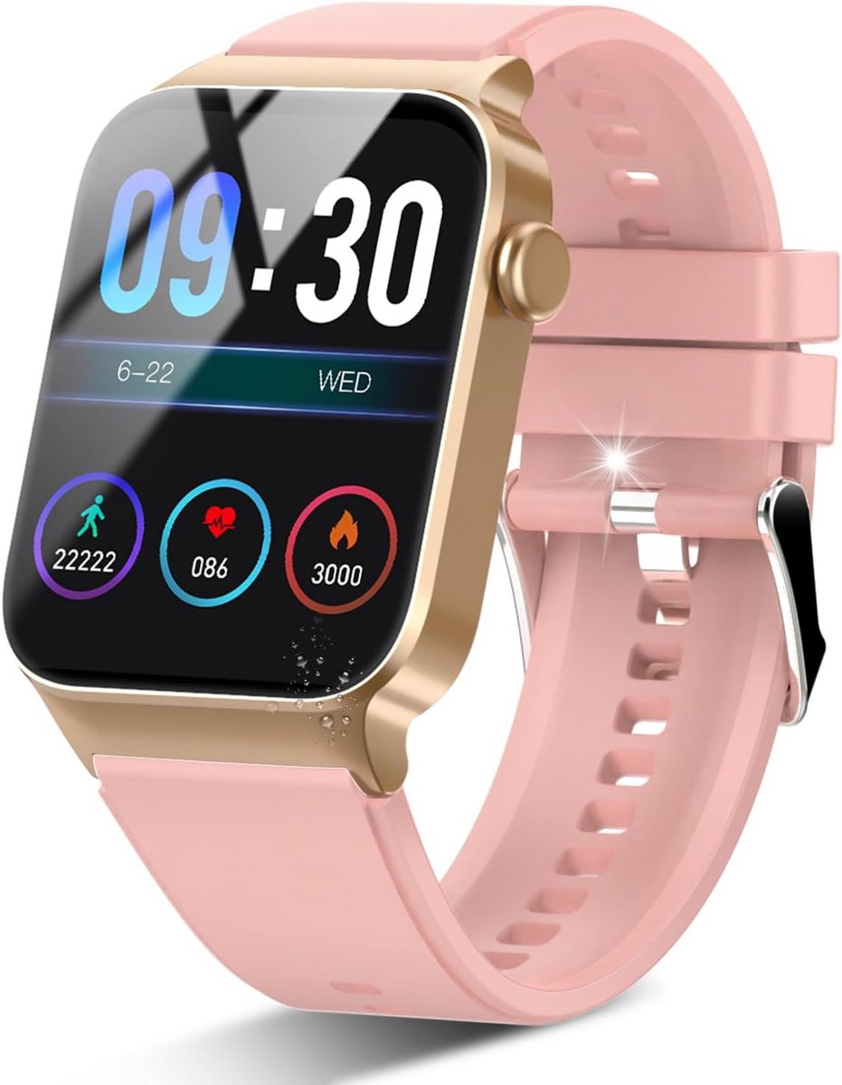 HD Smartwatch met Bellen, Slaapmonitor en Stappenteller, Waterdicht