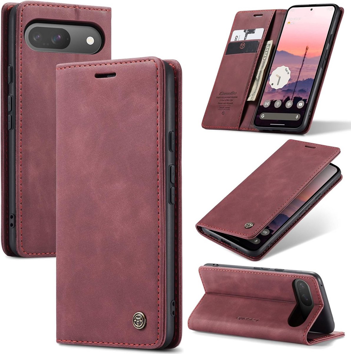 Luxe Wallet Telefoonhoesje voor Google Pixel 10 / 10 Pro met Kaarthouder en Standaardfunctie