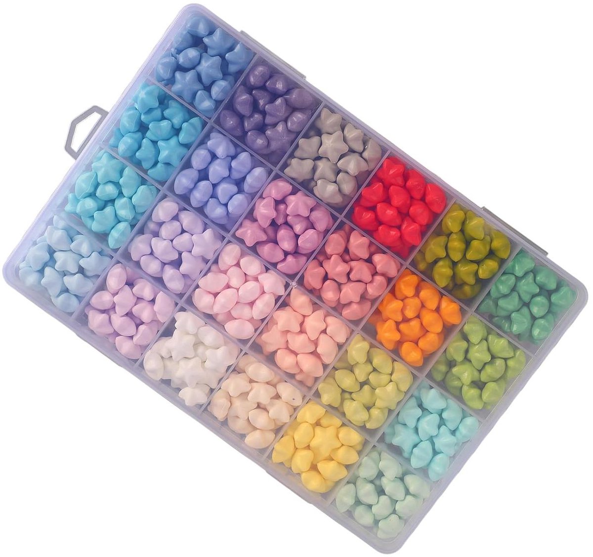 Wax zegellak kralen - ster vorm, kleurrijk, geurloos, snel drogend - Kerst decoratie, enveloppen, brieven