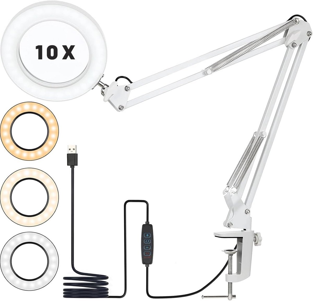 Loeplamp met Standaard - Lamp met Led Verlichting - Dimbaar