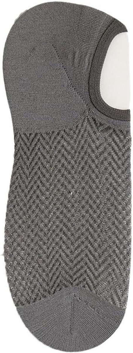 Onzichtbare sokken heren - Korte antislip sokken met ademend mesh - 5 paar sneakersokken voor zomer en boots
