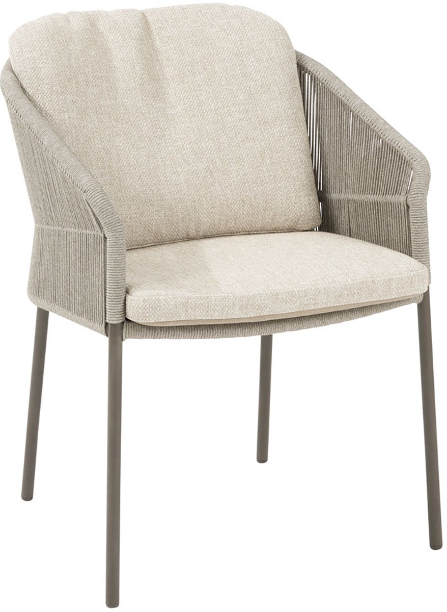 4 Seasons Outdoor Florence chaise de jardin dining avec 2 coussins - terre