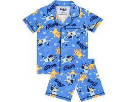 Zomer Pyjama Jongens Korte Set | Bluey & Bingo | Knoopsluiting & Shorts