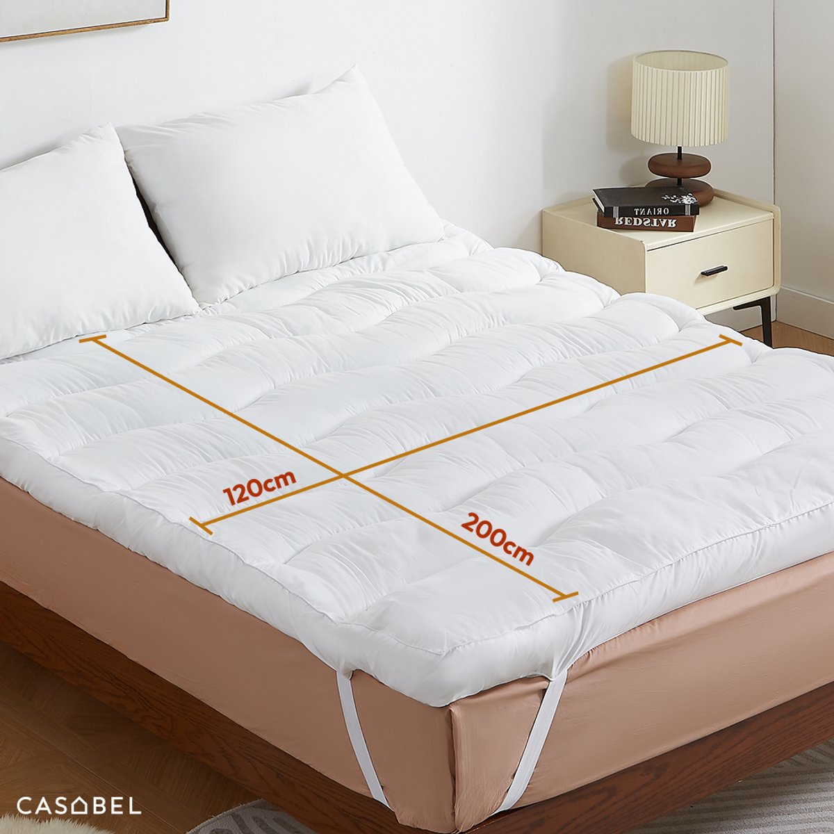 CASABEL Cloud Matras Topper 120 x 200 cm Extra Dik in Microvezel - Optimaal Comfort