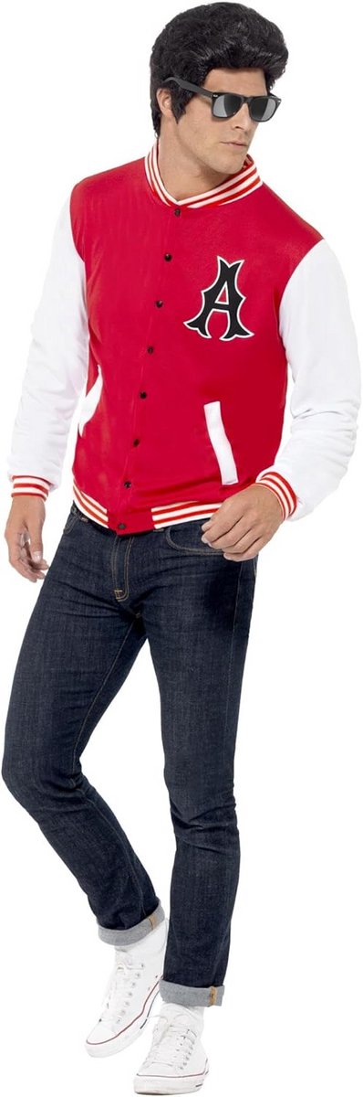 College Letterman Jas - Jock Stijl Jaren '50 Kostuum (Maat M)