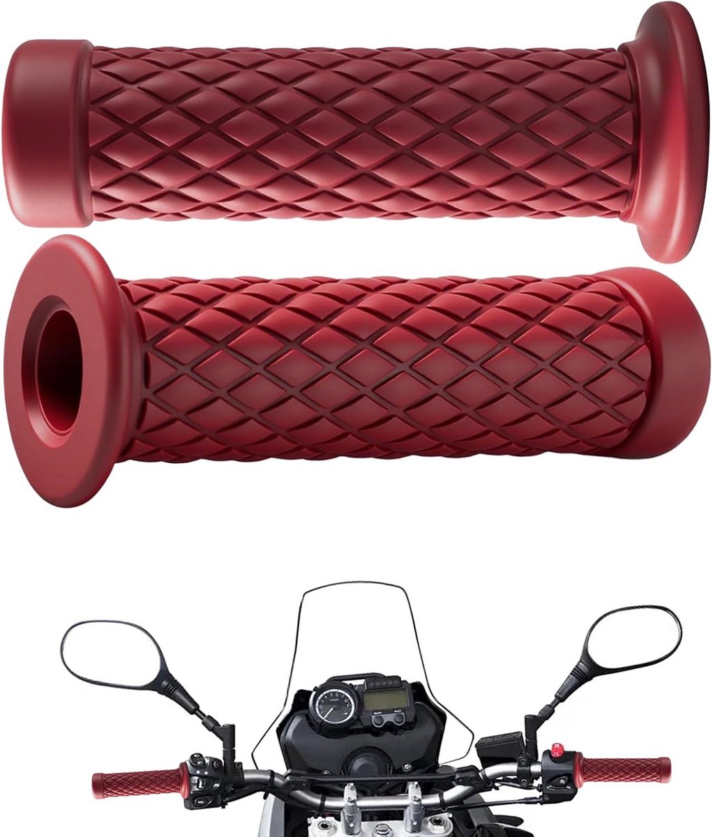 Universele Motorfiets Stuurgrepen Rubber Antislip voor 7/8 inch en 24mm Stuur
