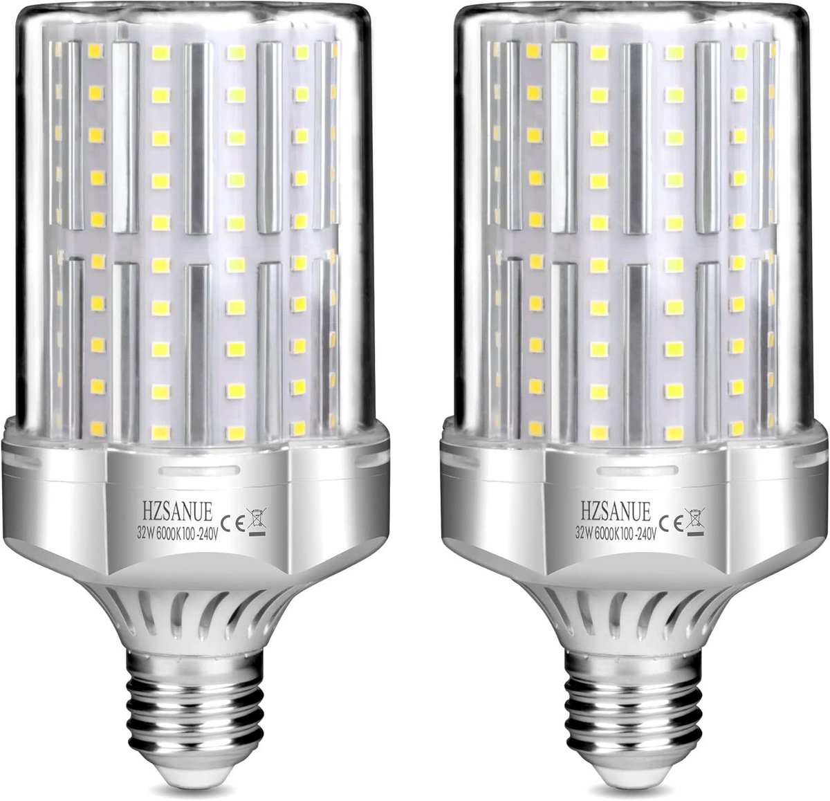 2x E27 LED Lamp 32W Koud Wit (6000K) - 3600 Lumen - Vervangt 260W Gloeilamp