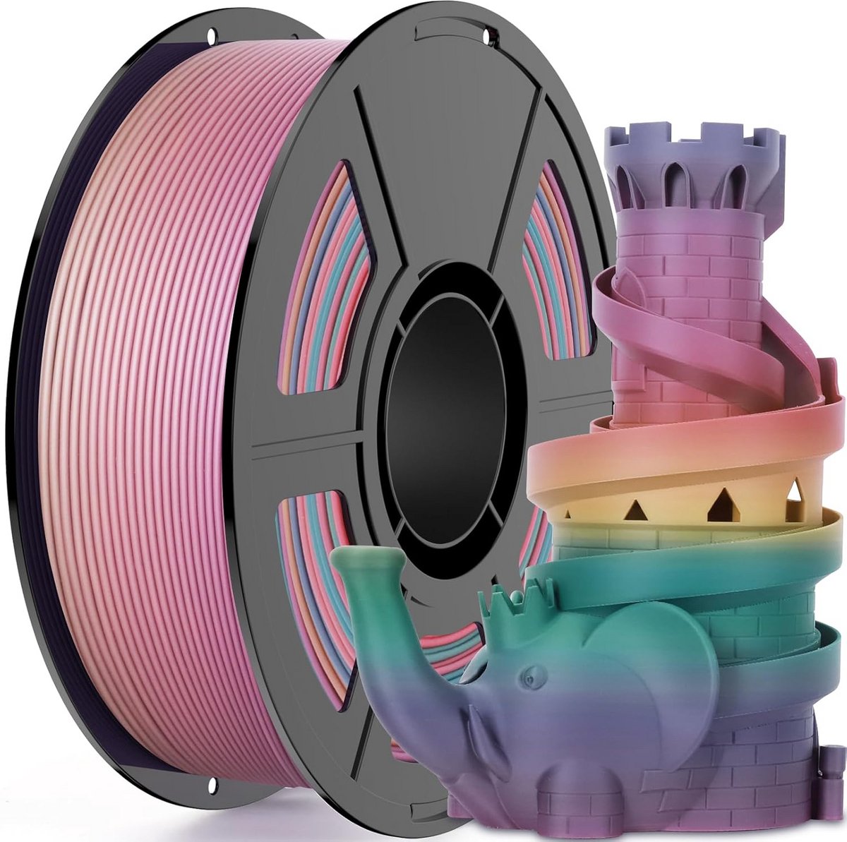 Matte PLA 3D Printer Filament 1.75mm 1KG - Multicolor Kleurverloop Gradiënt