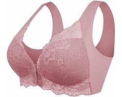 Comfortabele Voorsluiting BH met Naadloze Shapende Push-Up Ondersteuning