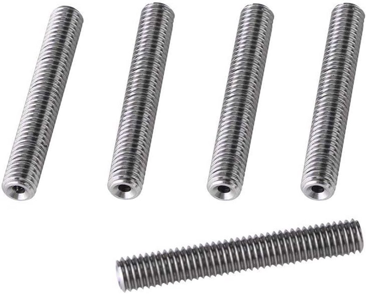 5x M6 Binnen- en Buitenmondstuk Set Gehard Staal voor 3D Printer Extruder MK8 1,75 mm Filament