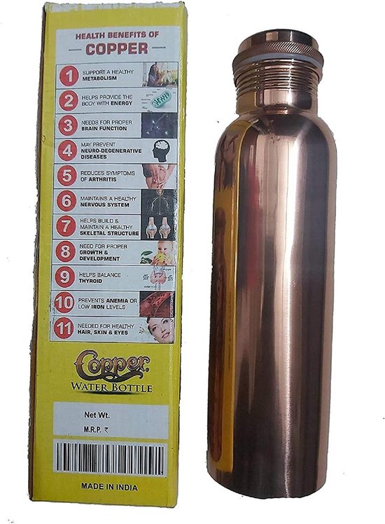 IMTRA FASHION Indiase Gehamerde Pure Copper Waterfles 32 Oz/950 M Lekvrije Ayurvedische Koperen Fles Voor Sport Yoga Reizen En Dagelijks Gebruik IMTRA FASHION Indiase Gehamerde Pure Copper Waterfles 32 Oz/950 M Lekvrije Ayurvedische Koperen Fles Voor Sport Yoga Reizen En Dagelijks Gebruik