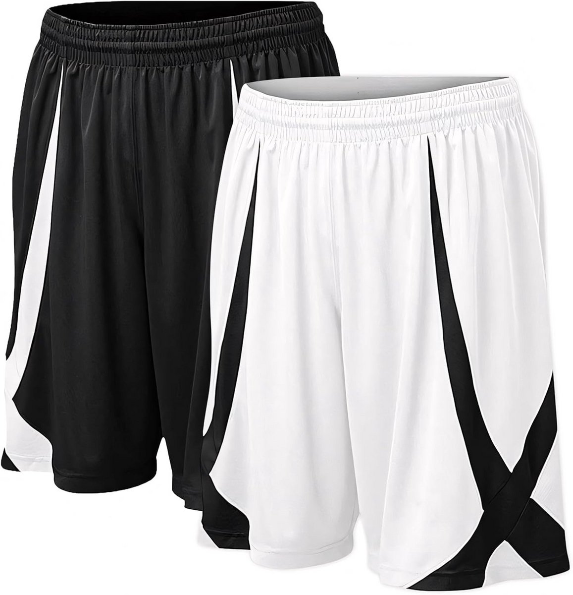 Heren Sport Shorts Ademend Sneldrogend Basketbal Trainingsshorts Zonder Zakken