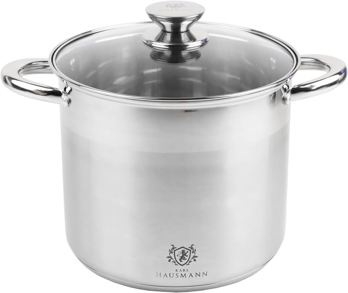 Inductie Kookpan 28 cm RVS met Glazen Deksel Geschikt voor Alle Warmtebronnen