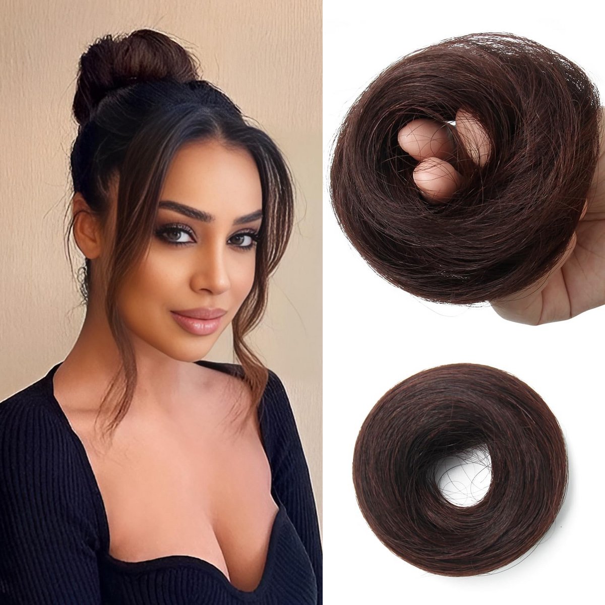 Mini Haar Bun Haarstuk voor Een Rommelige Updo - Echt Menselijk Haar