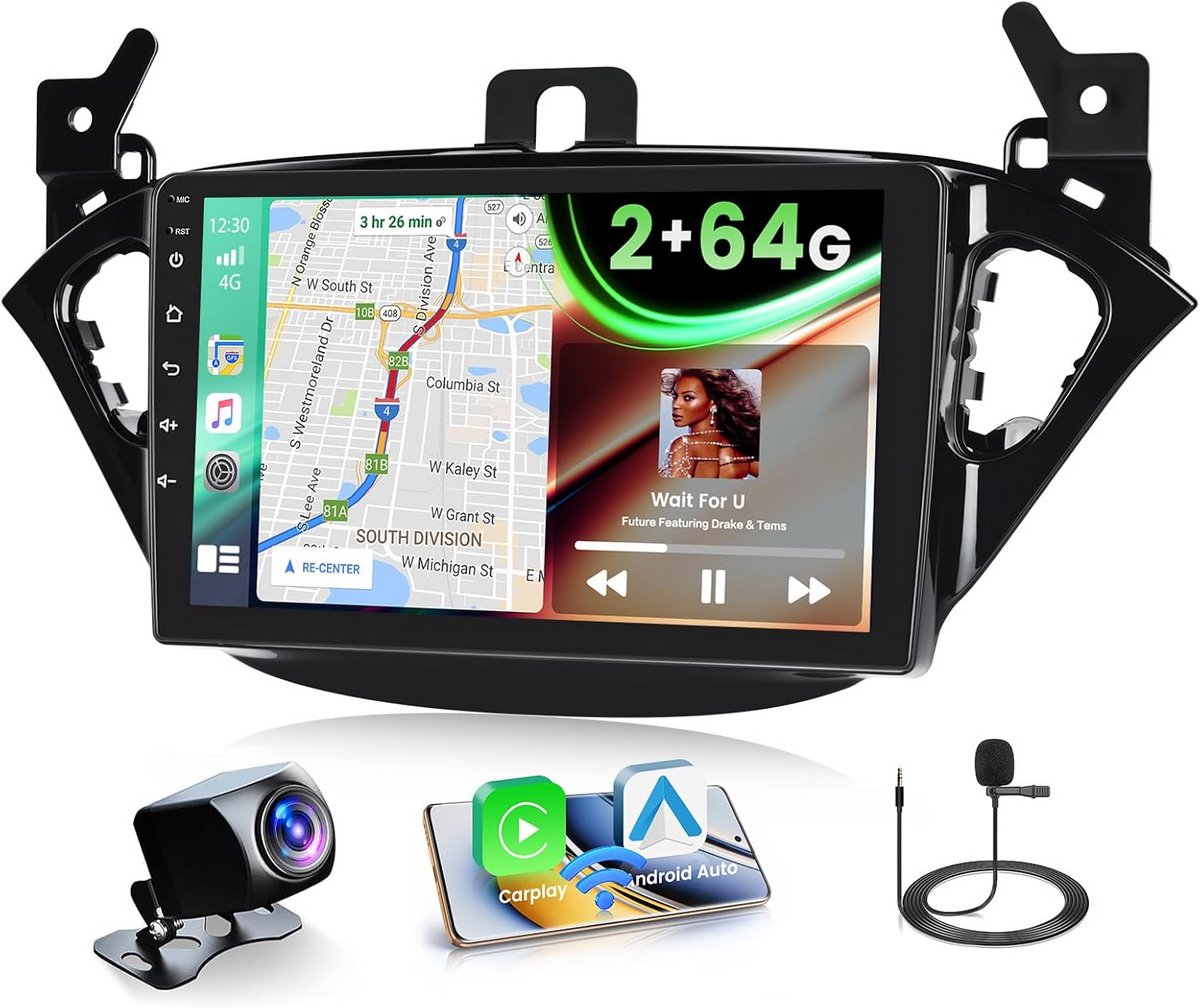 Android Autoradio Navigatie voor Opel Corsa E (2015-2019) & Opel Adam (2013-2016)