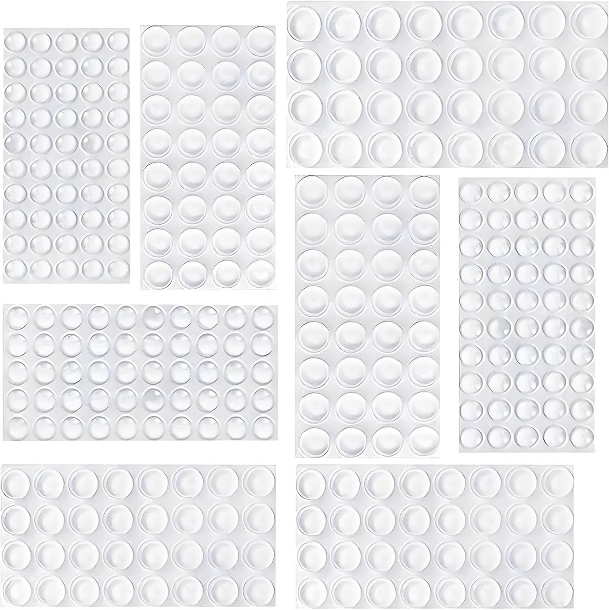 316 stuks Zelfklevende Rubberen Stootdoppen - Deurdempers & Aanslagbuffers voor Kasten en Meubels (8 Maten)