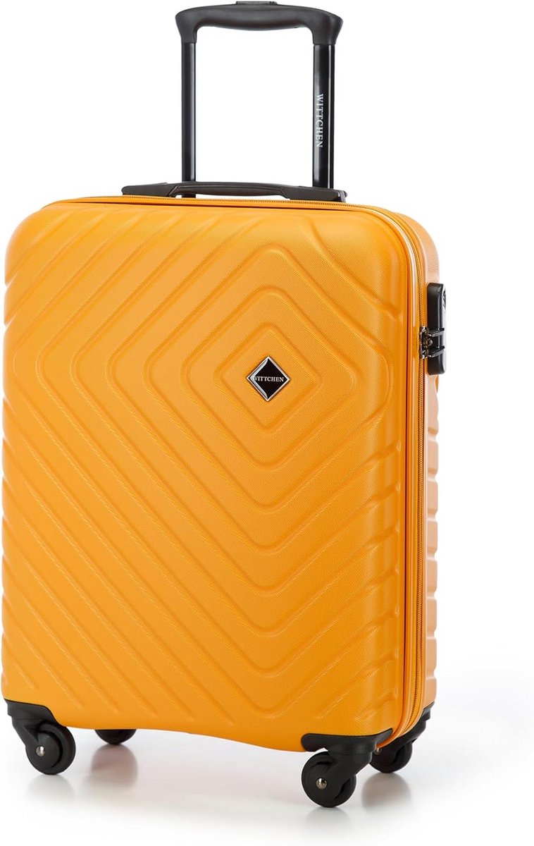 Handbagage Koffer ABS met Geometrisch Reliëf - Lichtgewicht en Krasbestendig