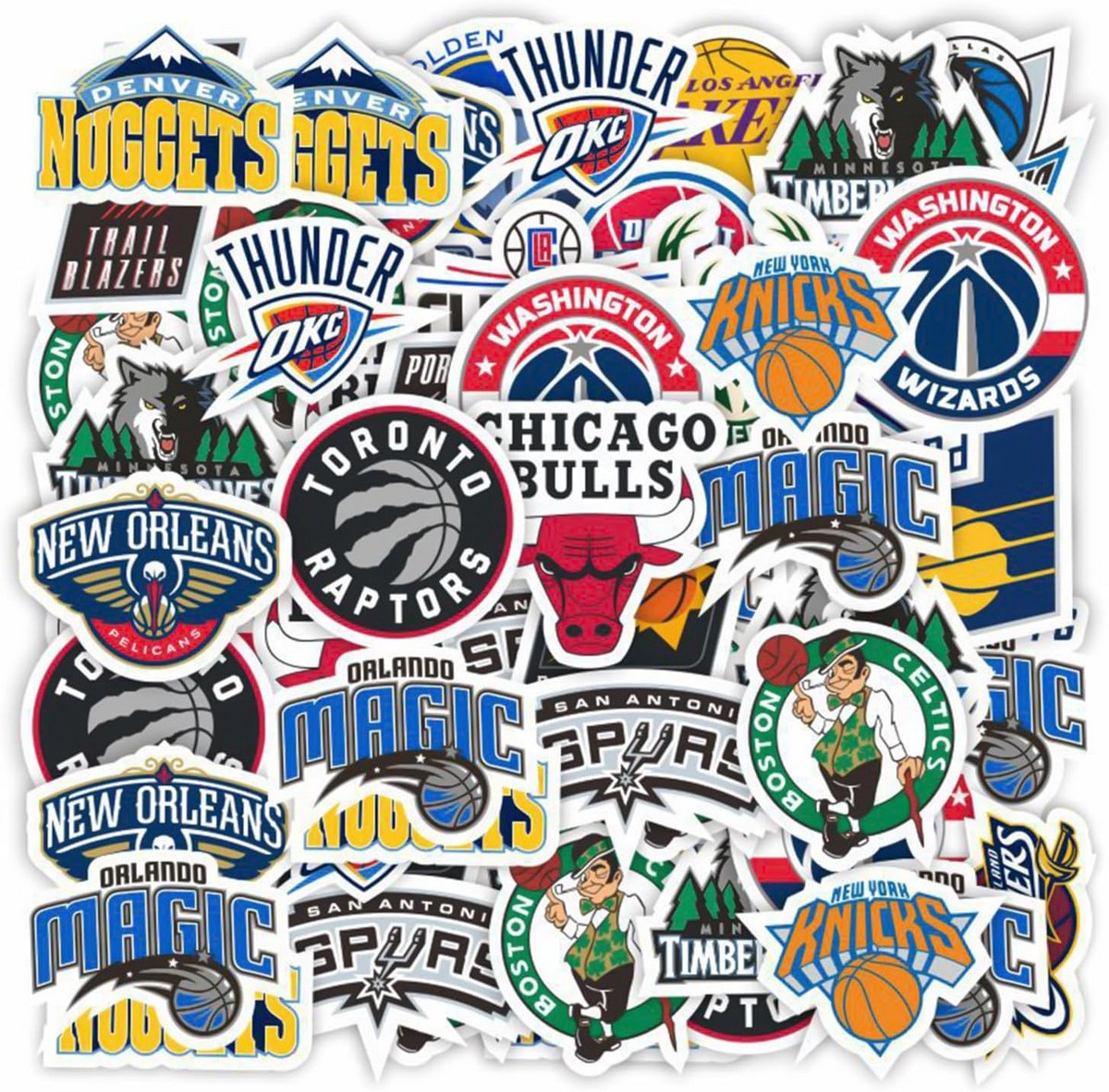 60 Stuks Basketbal Stickers voor Koffers en Fans - Leuke Decoratie